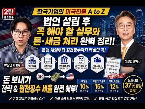 미국 법인 설립 후 반드시 해야 할 일 2탄｜EIN, 은행계좌, 송금·원천징수 세금 전략